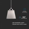 Immagine di LAMPADA A SOSPENSIONE LED 7W CAMPANA IN PLASTICA BIANCA CON ATTACCO IN METALLO CROMATO VT-1036-W V-TAC