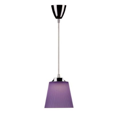 Immagine di LAMPADA A SOSPENSIONE LED 7W CAMPANA IN PLASTICA VIOLA CON ATTACCO IN METALLO CROMATO VT-1036-P V-TAC