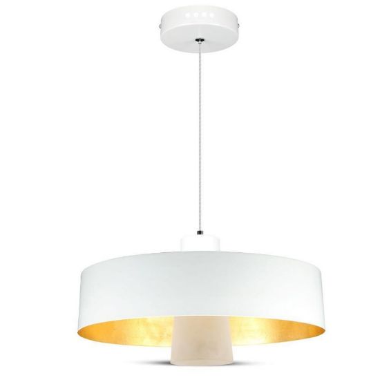 Immagine di LAMPADA A SOSPENSIONE LED 7W 4000K COPPA IN METALLO COLORE BIANCO Ø 34CM VT-7666-WH V-TAC
