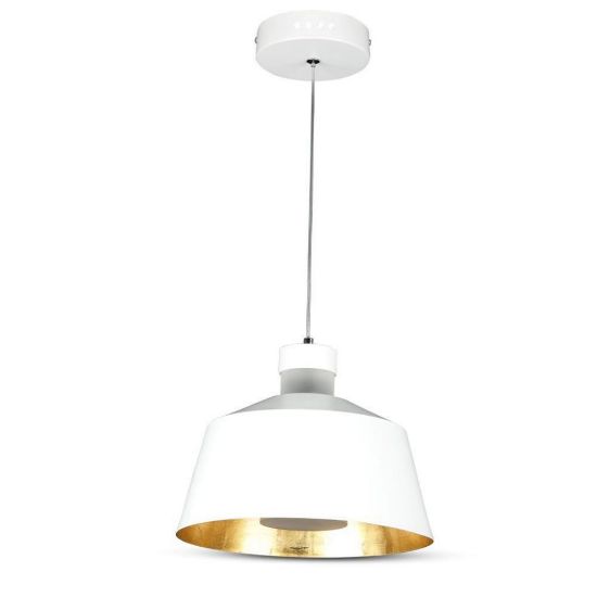 Immagine di LAMPADA A SOSPENSIONE LED 7W 4000K COPPA IN METALLO COLORE BIANCO Ø 25CM VT-7444-WH V-TAC