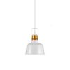 Immagine di LAMPADA A SOSPENSIONE IN ALLUMINIO BIANCO Ø22 x H 28 CM PORTALAMPADA ATTACCO E27 VT-7422-WH V-TAC