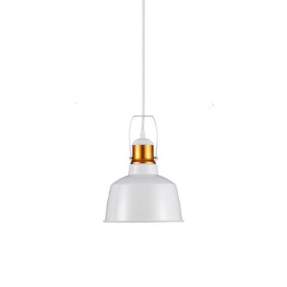 Immagine di LAMPADA A SOSPENSIONE IN ALLUMINIO BIANCO Ø22 x H 28 CM PORTALAMPADA ATTACCO E27 VT-7422-WH V-TAC