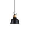 Immagine di LAMPADA A SOSPENSIONE IN ALLUMINIO NERO SATINATO Ø22 x H 28 CM PORTALAMPADA ATTACCO E27 VT-7422-B V-TAC