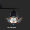 Immagine di FARETTO LED TRIPLO DA MURO 15W CON TESTA ORIENTABILE COLORE NERO 4000K IP20 VT-818-B-N V-TAC