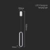 Immagine di LAMPADA A SOSPENSIONE LED 13W 4000K DESING MODERNO DIMENSIONE 7x10 CM COLORE BIANCO VT-7829-W V-TAC