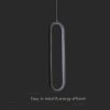 Immagine di LAMPADA A SOSPENSIONE LED 13W 4000K DESING MODERNO DIMENSIONE 7x10 CM COLORE NERO VT-7829-B V-TAC