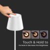 Immagine di PIANTANA LED A BATTERIA RICARICABILE 4W COLORE BIANCO CON TOUCH DIMMERABILE ALTEZZA VARIABILE 3000K VT-7544-W V-TAC