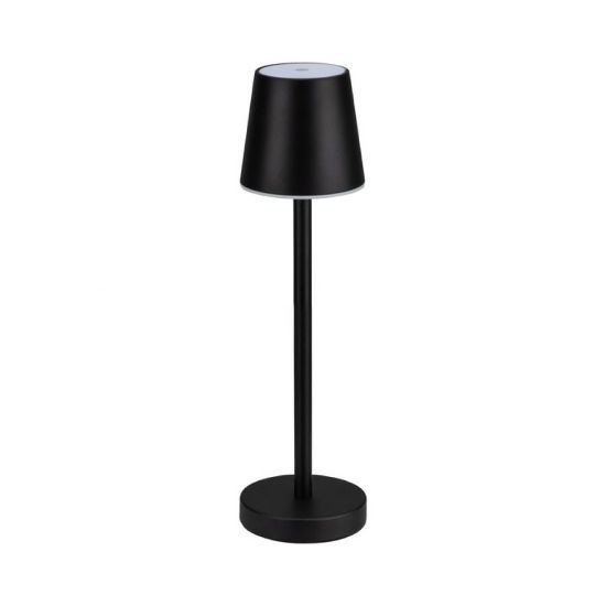 Immagine di LAMPADA LED DA TAVOLO A BATTERIA RICARICABILE 3W COLORE NERO DIMMERABILE 4000K VT-7703-RB-B V-TAC