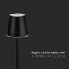 Immagine di LAMPADA LED DA TAVOLO A BATTERIA RICARICABILE 3W COLORE NERO DIMMERABILE 4000K VT-7703-RB-B V-TAC