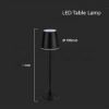 Immagine di LAMPADA LED DA TAVOLO A BATTERIA RICARICABILE 3W COLORE NERO DIMMERABILE 4000K VT-7703-RB-B V-TAC