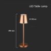 Immagine di LAMPADA LED DA TAVOLO A BATTERIA RICARICABILE 3W COLORE ORO DIMMERABILE 4000K VT-7703-RB-GD V-TAC