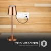 Immagine di LAMPADA LED DA TAVOLO A BATTERIA RICARICABILE 3W COLORE ORO DIMMERABILE 4000K VT-7703-RB-GD V-TAC