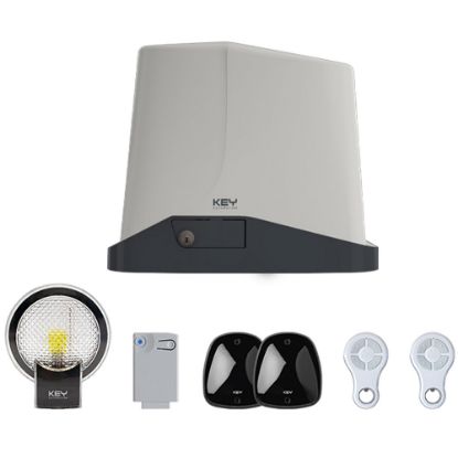 Immagine di KIT AUTOMAZIONE PER CANCELLO SCORREVOLE PORTATA 900KG 230V KEY