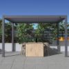 Immagine di PERGOLA BIOCLIMATICA IN ALLUMINIO ATENA-120 PALO 12x12 CM DIMENSIONE 300x400XH250 CM COLORE GRIGIO VERDELOOK