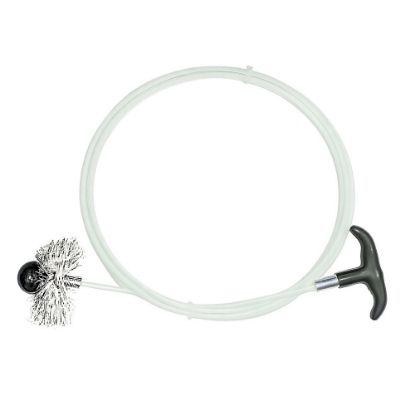 Immagine di SCOVOLO PER STUFE A PELLET ASTA MANIGLIA SFERA ANELLO Ø 80 MM LUNGHEZZA 2 MT