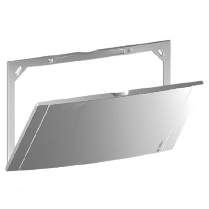 Immagine di TECOFIX PLACCA DI COPERTURA CROMO LUCIDO CON SPORTELLO MAGNETICO PER CASSETTA TXA02