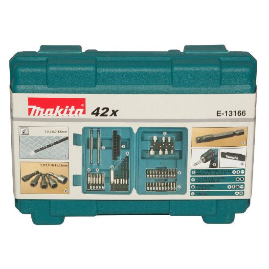 Immagine di VALIGETTA KIT PEZZI 42 ACCESSORI, INSERTI E PUNTE  MAKITA