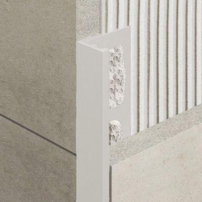 Immagine di PROFILO ANGOLARE ELLE ALLUMINIO VERNICIATO 123 BIANCO ANTICO SPESSORE 10 MM L. 270 CM COD. ZV/10