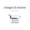 Immagine di PROFILO ANGOLARE ELLE ALLUMINIO VERNICIATO 123 BIANCO ANTICO SPESSORE 10 MM L. 270 CM COD. ZV/10