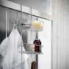 Immagine di PORTA OGGETTI DOCCIA APPENDIBILE OVALE 2 RIPIANI IN FILO CROMO GEDY
