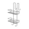 Immagine di PORTA OGGETTI DOCCIA APPENDIBILE RETTANGOLARE 2 RIPIANI IN FILO CROMO GEDY