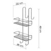 Immagine di PORTA OGGETTI DOCCIA APPENDIBILE RETTANGOLARE 2 RIPIANI IN FILO CROMO GEDY