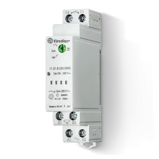 Immagine di INTERRUTTORE CREPUSCOLARE MODULARE DA QUADRO 12-16 A FINDER