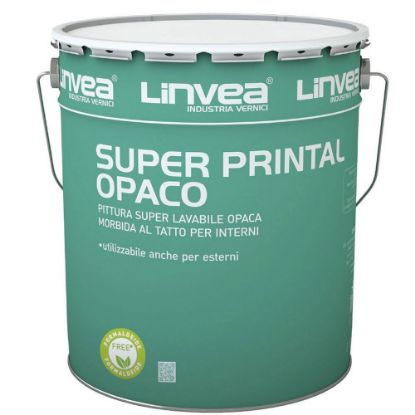 Immagine di SUPER LAVABILE SUPER PRINTAL OPACO (ACETOVINILICHE) 14 LT BASE D LINVEA