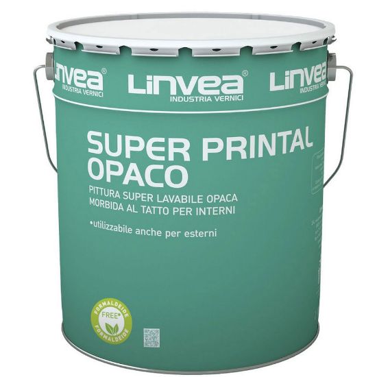 Immagine di SUPER LAVABILE SUPER PRINTAL OPACO (ACETOVINILICHE) 14 LT BASE D LINVEA