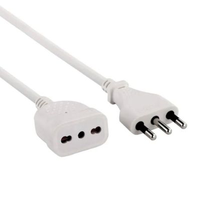 Immagine di PROLUNGA CASALINGA BIANCA 16A BIVALENTE MT 3 ELECTRALINE