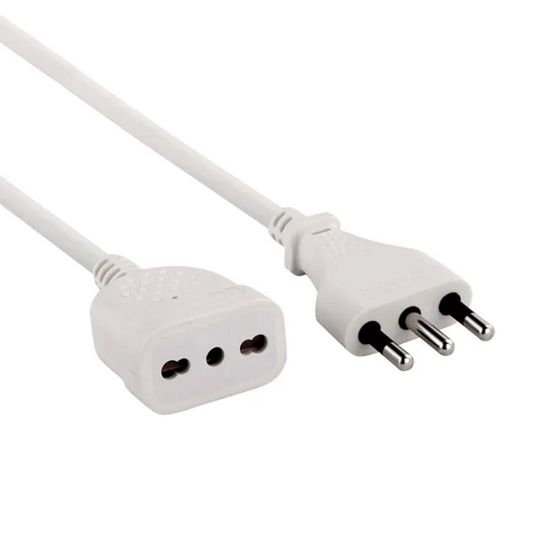 Immagine di PROLUNGA CASALINGA BIANCA 16A BIVALENTE MT 3 ELECTRALINE