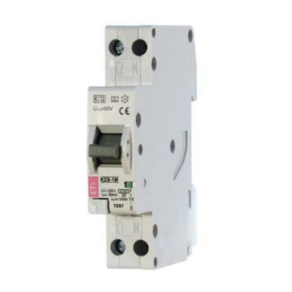 Immagine di INTERRUTTORE DIFFERENZIALE 1P+N AC 10A 30MA SALVAVITA 1 MODULO DIN ETIMAT