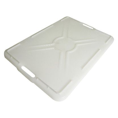 Immagine di COPERCHIO IN PLASTICA HDPE BIANCO (LxHxP) 63x3,5x44 CM PER CASSA ROSSA 65 LT