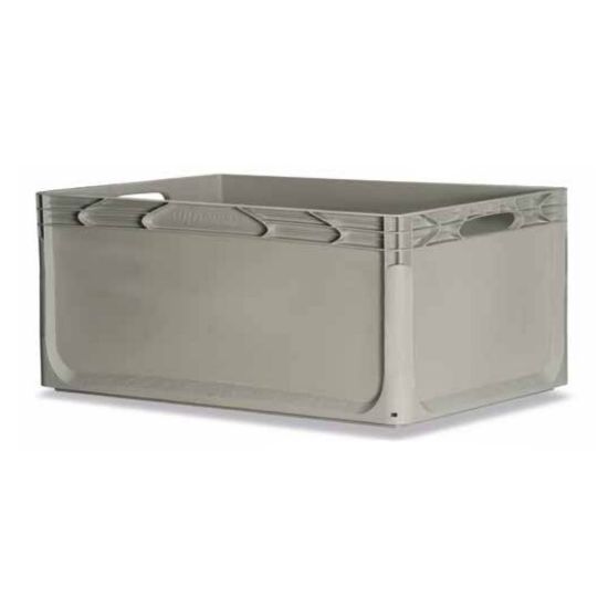 Immagine di CONTENITORE INDUSTRIALE MODULARE L 60 P 40 H 32 CM GRIGIO SENZA COPERCHIO ART PLAST