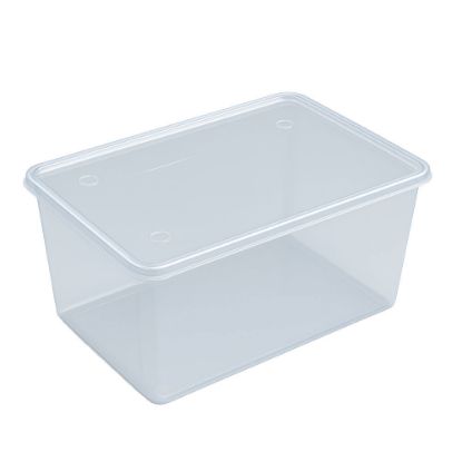 Immagine di CONTENITORE MULTIUSO TRASPARENTE CON COPERCHIO 25 LT  L 58,5 P 39 H 17 CM ART PLAST