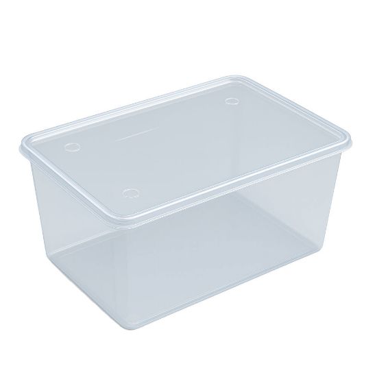 Immagine di CONTENITORE MULTIUSO TRASPARENTE CON COPERCHIO 25 LT  L 58,5 P 39 H 17 CM ART PLAST