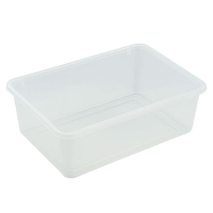 Immagine di CONTENITORE MULTIUSO TRASPARENTE CON COPERCHIO 25 LT  L 58,5 P 39 H 17 CM ART PLAST