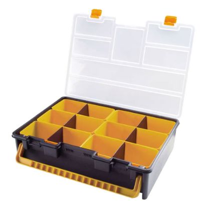 Immagine di PORTAMINUTERIA CON 12 VASCHETTE REMOVIBILI L 44,3 X P 31,7 X H 10,7 CM COPERCHIO TRASPARENTE