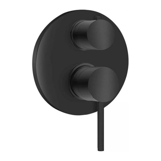 Immagine di MONOCOMANDO DOCCIA INCASSO CON DEVIATORE COX NERO OPACO PAINI