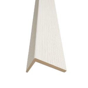 Immagine di LISTA COPRIFILO FRASSINO BIANCO IN MDF 60X48 MM (MISURA UTILE 40 MM) SPESSORE 8 MM H.2250 MM