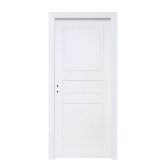 Immagine di PORTA PANTOGRAFATA 3 BUGNE LACCATO BIANCO BATTENTE MISURA 80x210x10/12 CM REVERSIBILE (senza maniglia)
