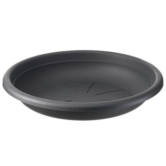 Immagine di SOTTOVASO PLASTICA Ø 25 CM ANTRACITE PER VASO CAMPANA Ø 30 CM ART PLAST