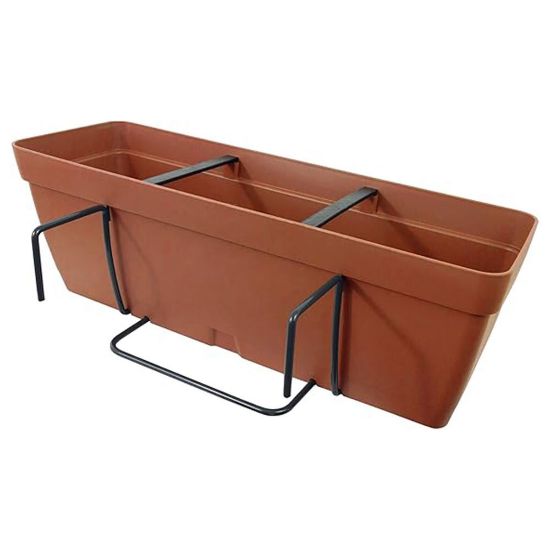 Immagine di BALCONETTA CON AGGANCIO SQUADRATO APPENDIBILE 50 CM 9,5 LT COTTO ART PLAST