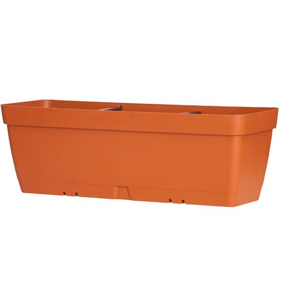 Immagine di FIORIERA CON RISERVA D'ACQUA  L 49 P 16,1 H 16 CM 9,5 LT COTTO ART PLAST