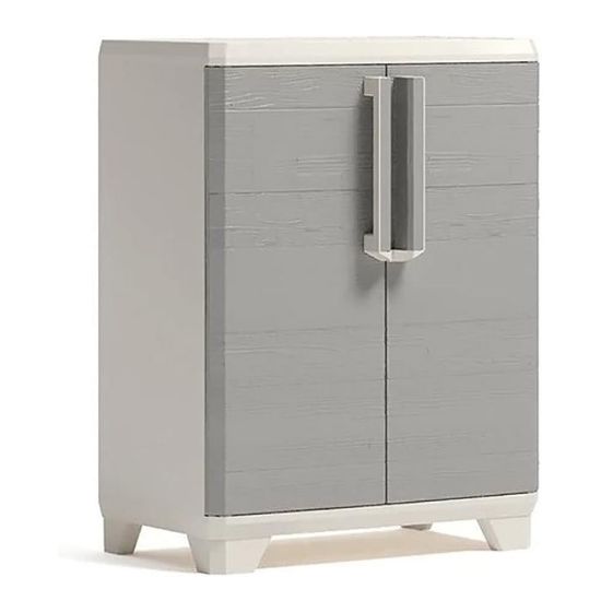 Immagine di ARMADIO BASSO 1 RIPIANO LINEAR WOOD L 68 P 39 H 90 CM KETER