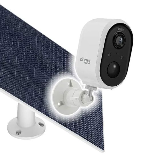 Immagine di TELECAMERA DA ESTERNO A BATTERIA CON PANNELLO SOLARE IP65 SERIE DOM-E BEGHELLI