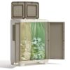 Immagine di ARMADIO PORTASACCO PER RACCOLTA DIFFERENZIATA SPLIT PREMIUM WOOD L 69 P 39 H 92 CM KETER