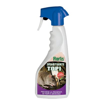 Immagine di DISABITUANTE LIQUIDO SPRAY PER TOPI 500 ML IDEALE PER CANTINE - GARAGE - SOFFITTE FLORTIS