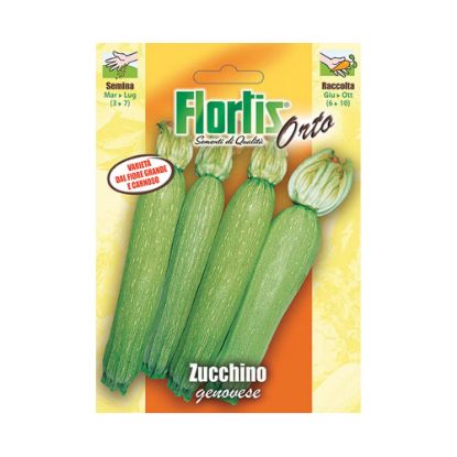 Immagine di BUSTINA SEMI ORTO ZUCCHINO GENOVESE L 11,5 H 16 CM FLORTIS