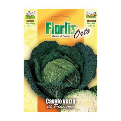 Immagine di BUSTINA SEMI ORTO CAVOLO VERZA DI PIACENZA L 11,5 H 16 CM FLORTIS